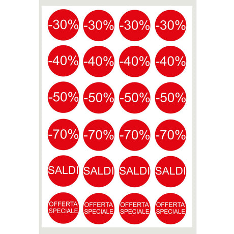 Etichetta Adesiva Sconto