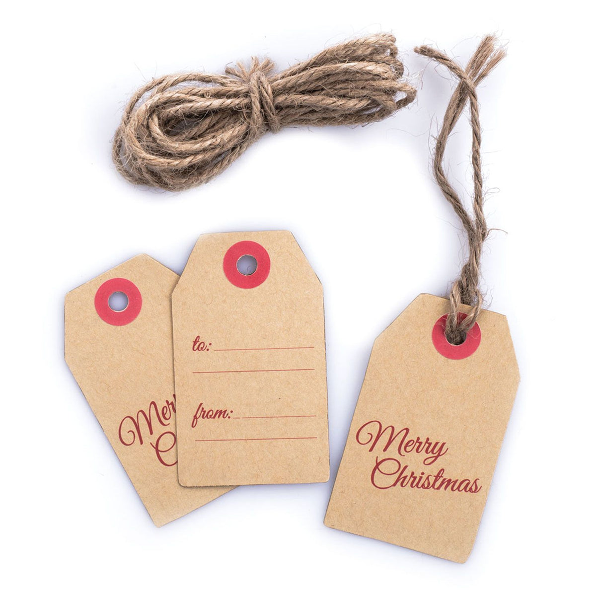 Tag Carta Kraft Merry Christmas