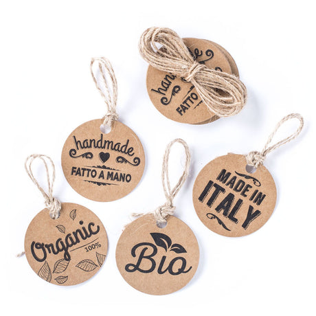 Tag Carta Kraft Vintage Mix