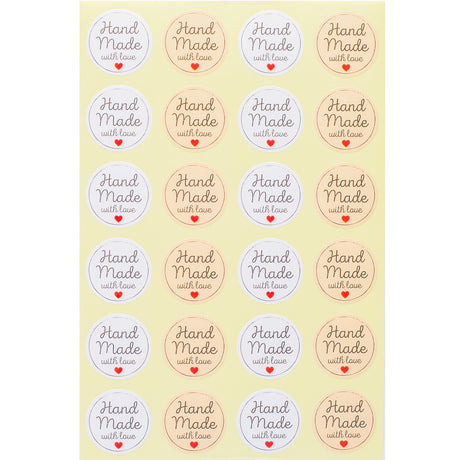 Etichetta Adesiva Handmade with Love Mix