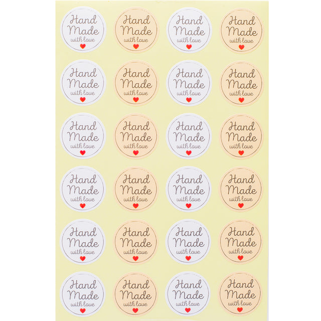 Etichetta Adesiva Handmade with Love Mix