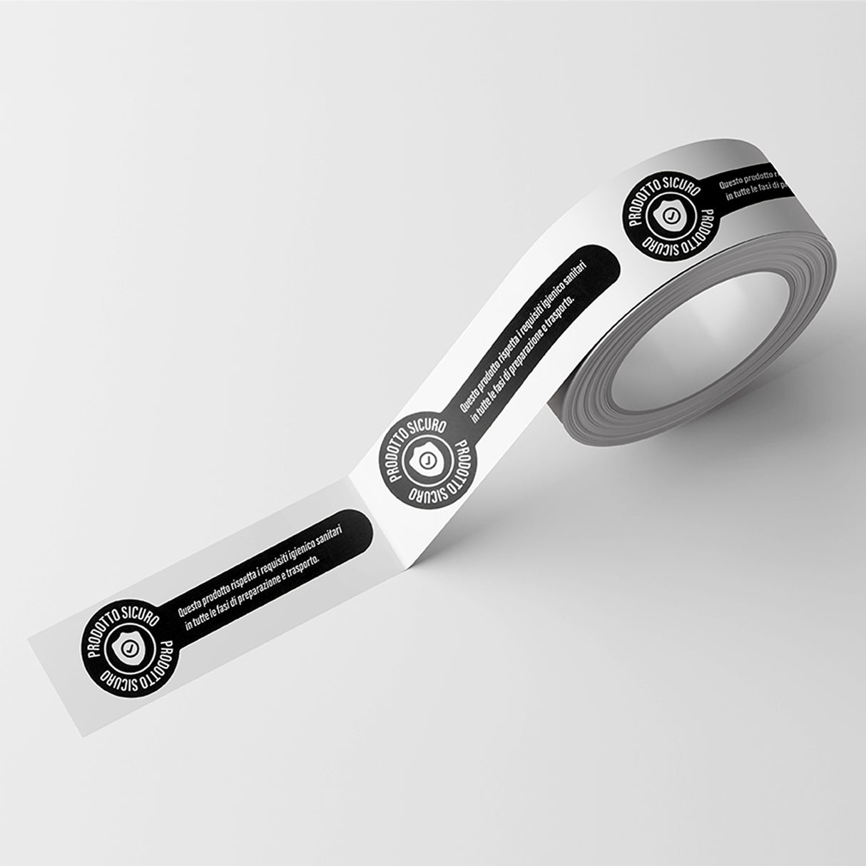 Etichetta Adesiva Prodotto Sicuro in Rotolo