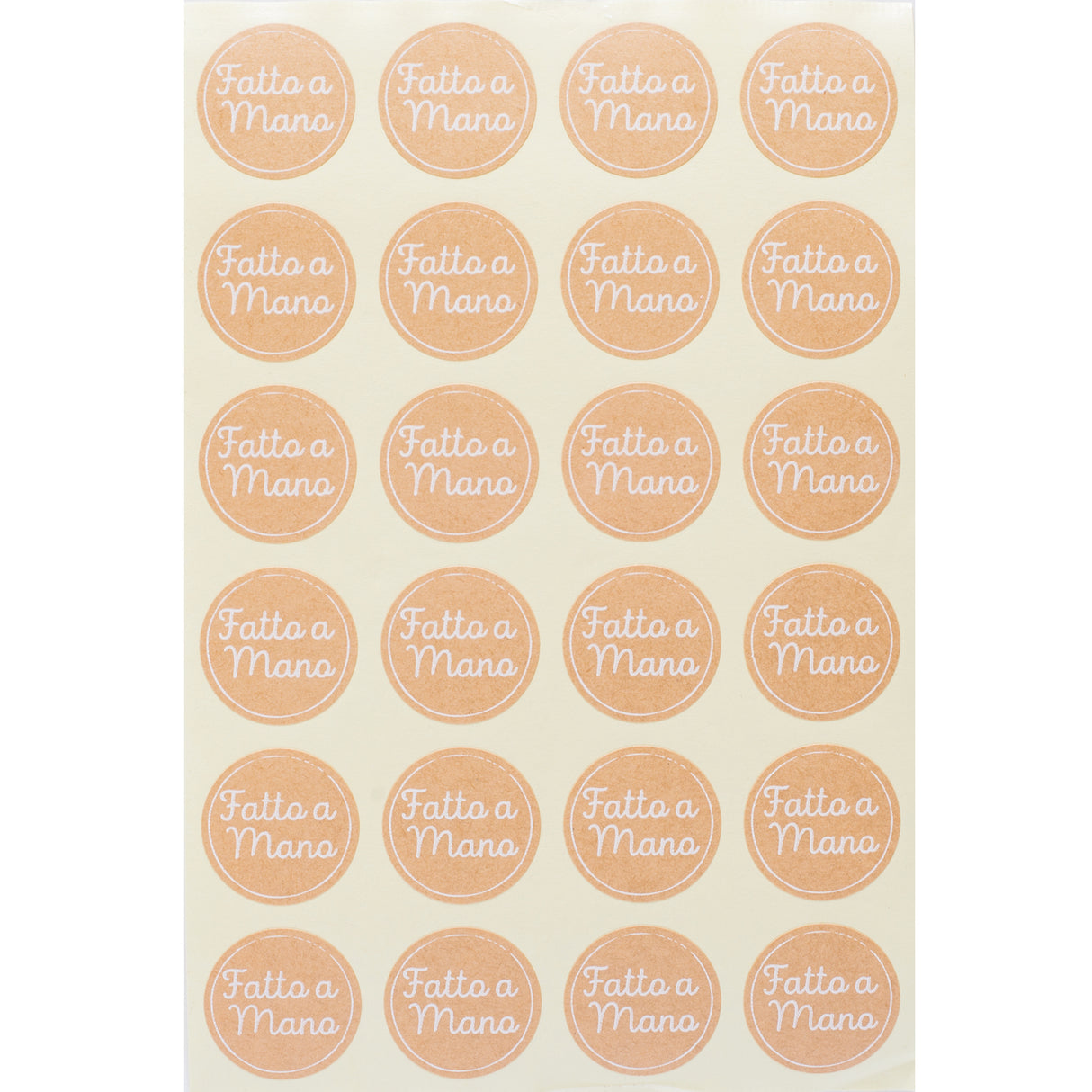 Etichetta Adesiva Fatto a Mano Kraft