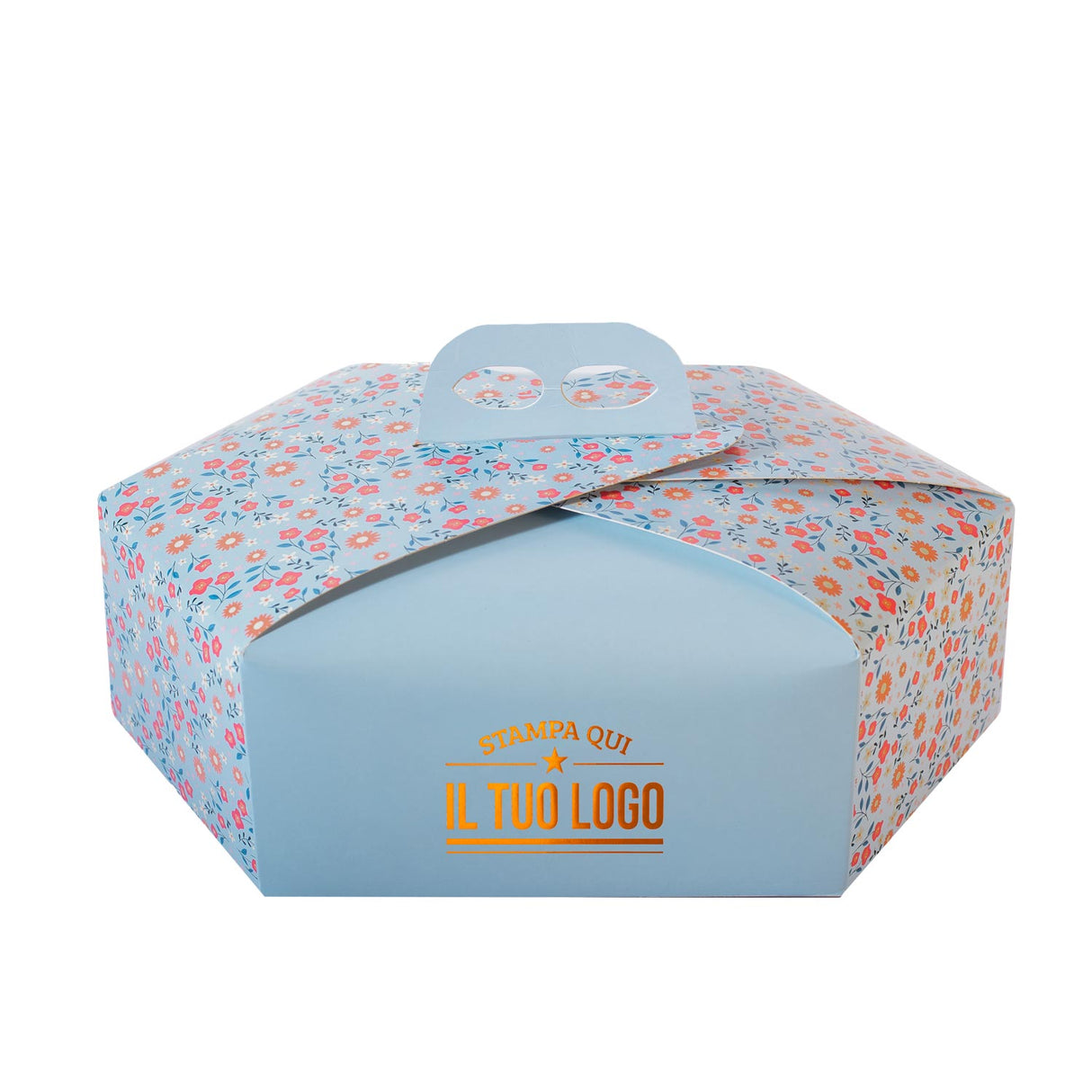 Scatola Colomba esagonale Primavera personalizzata