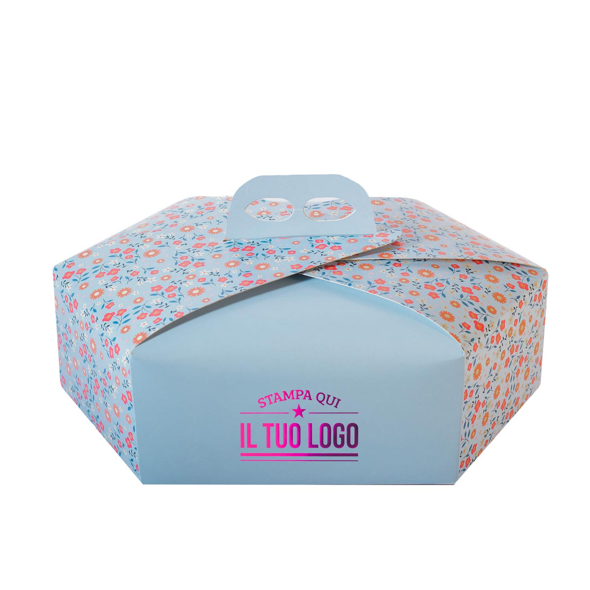 Scatola Colomba esagonale Primavera personalizzata