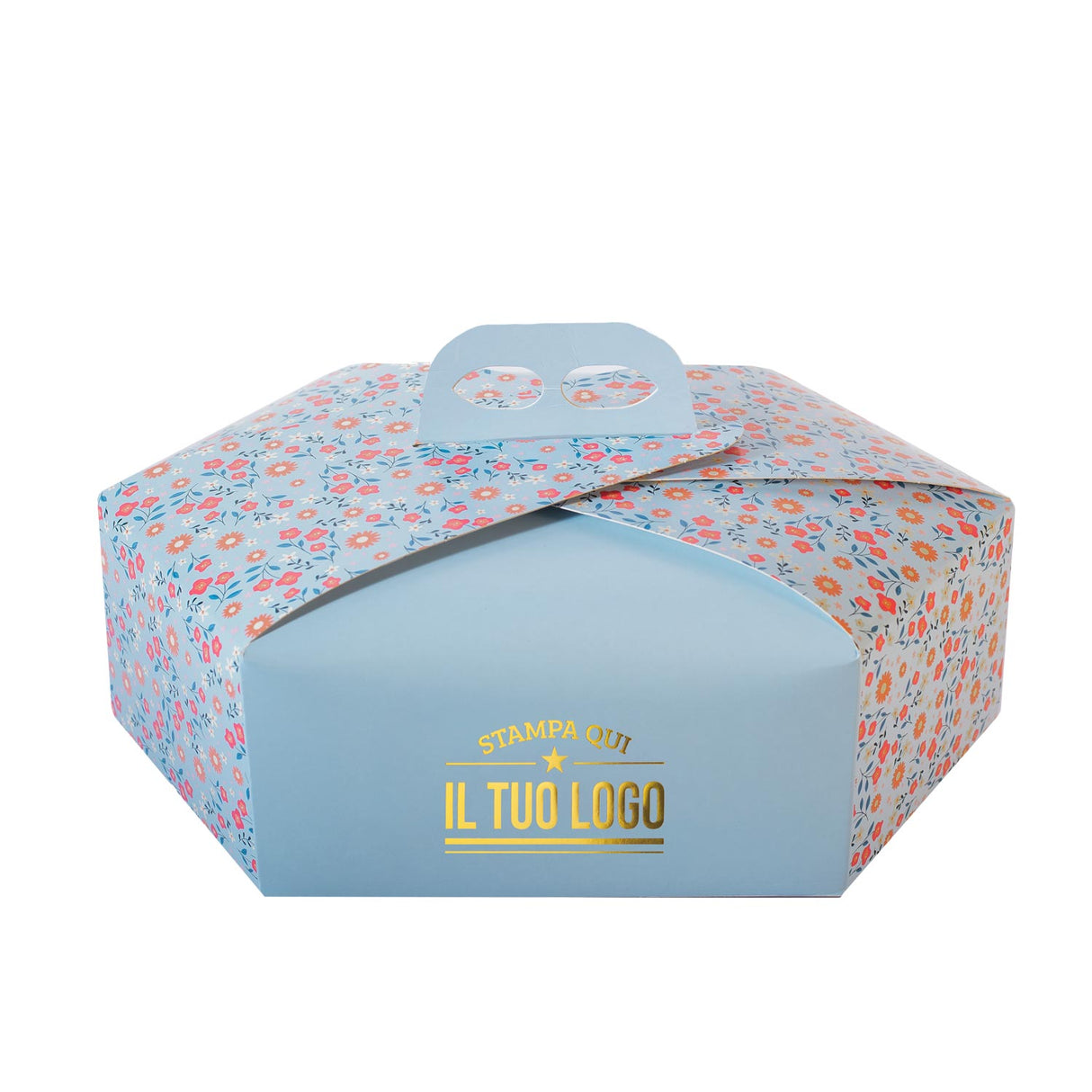 Scatola Colomba esagonale Primavera personalizzata