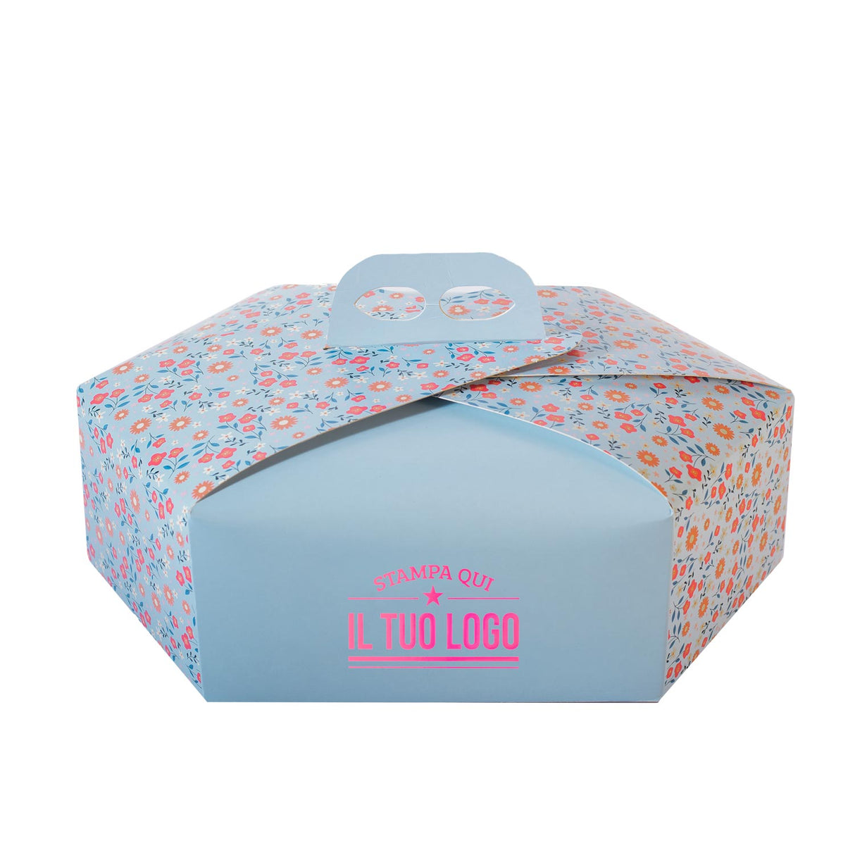 Scatola Colomba esagonale Primavera personalizzata