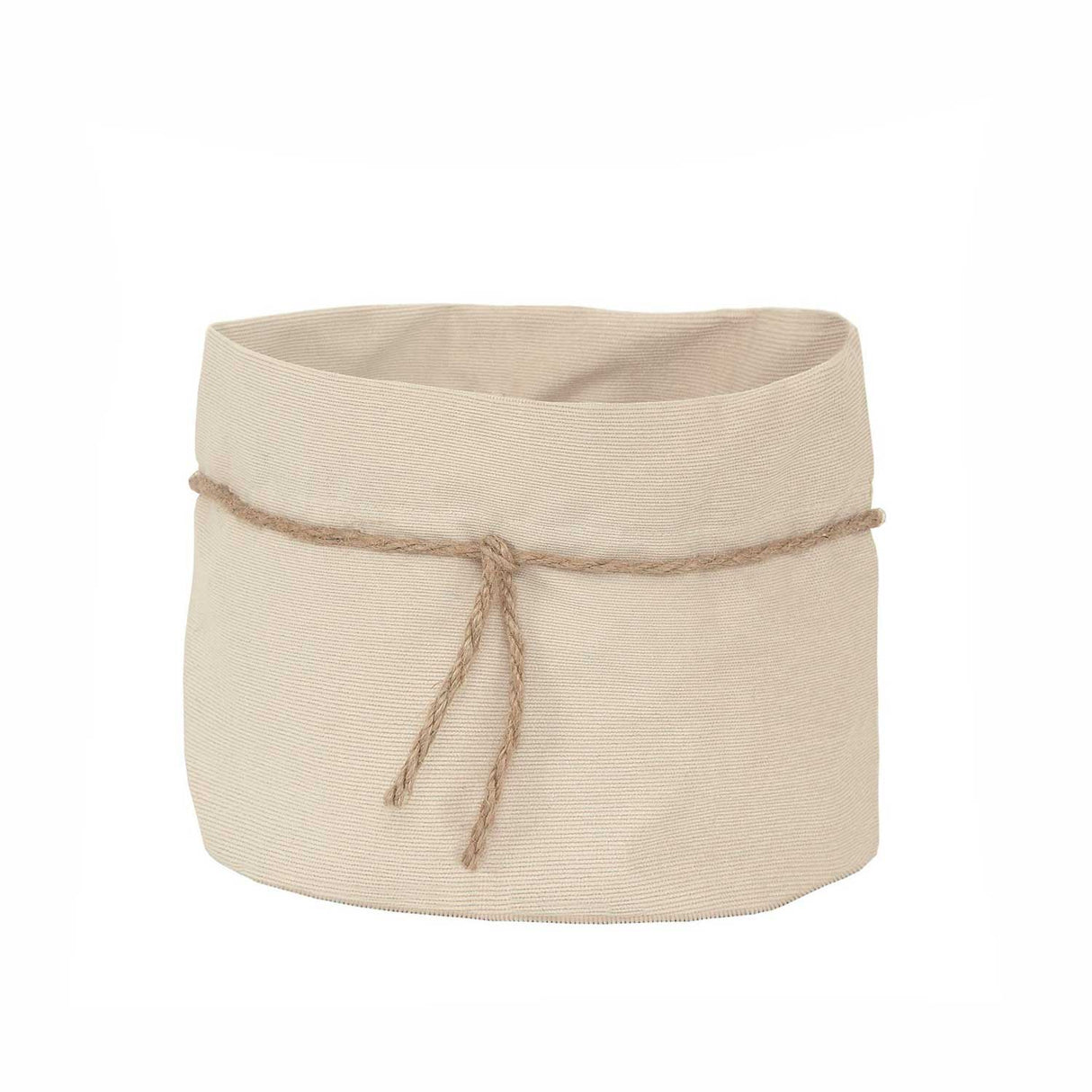 Sottovaso in cotone a coste interno in plastica