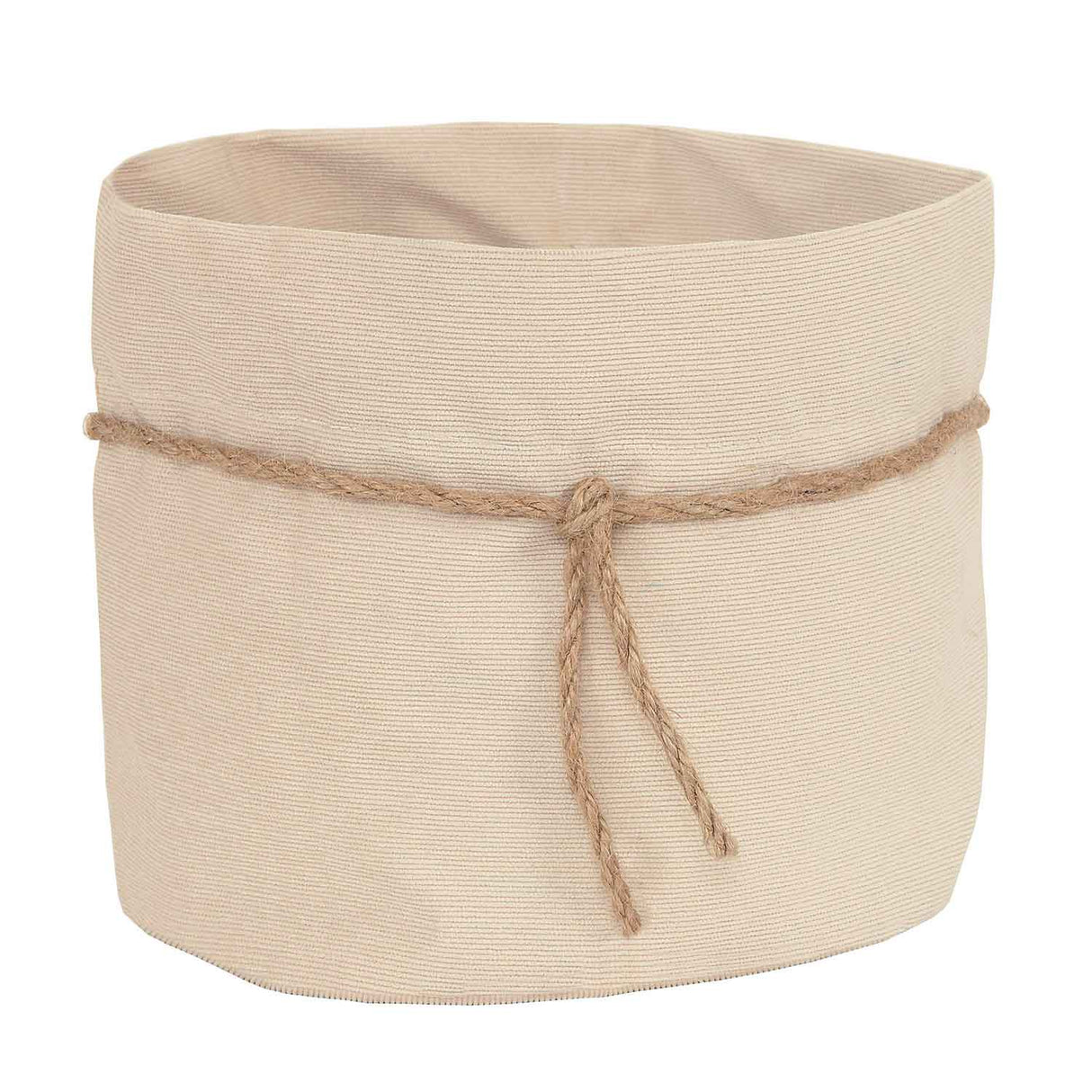 Sottovaso in cotone a coste interno in plastica