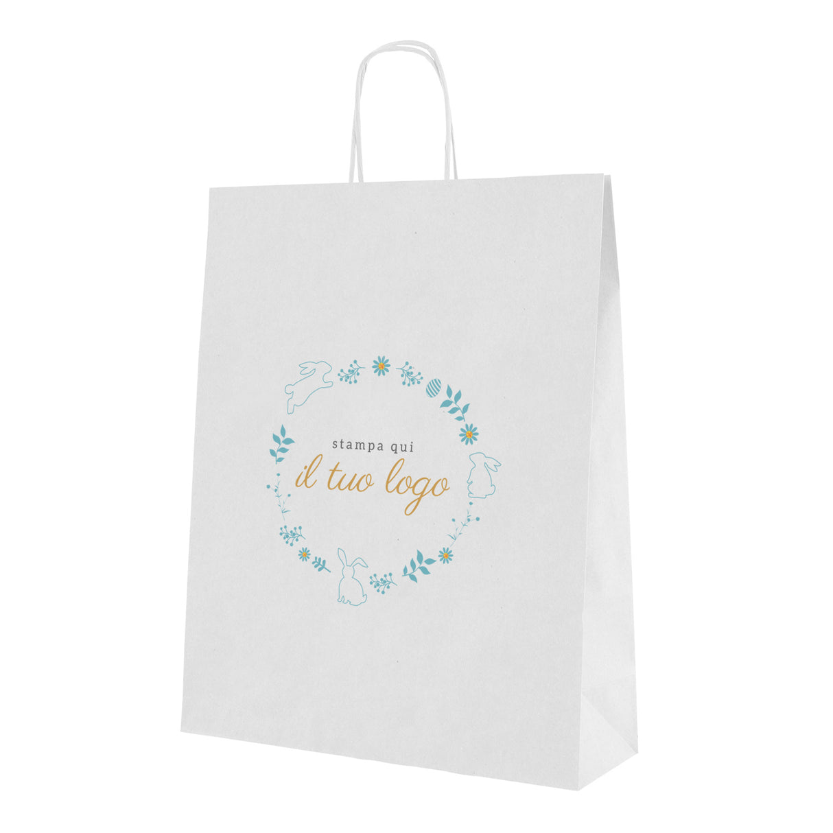 Shopper Ghirlanda Coniglietto Cordino Personalizzata
