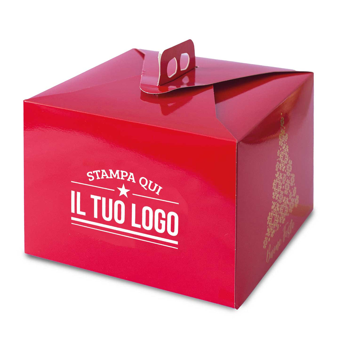 Portapanettone Basso 750gr Personalizzato Albero