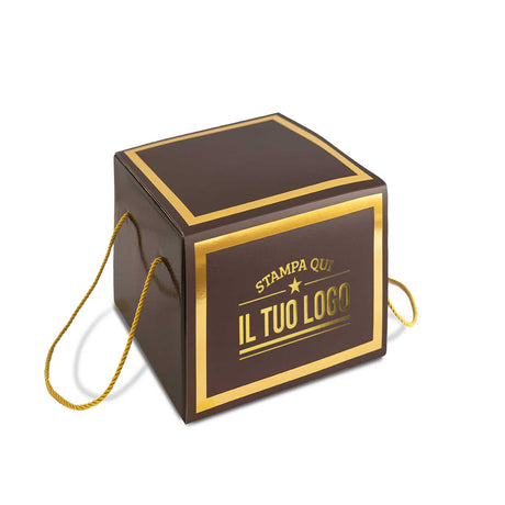 Portapanettone Alto 1 kg con Fascia Personalizzata