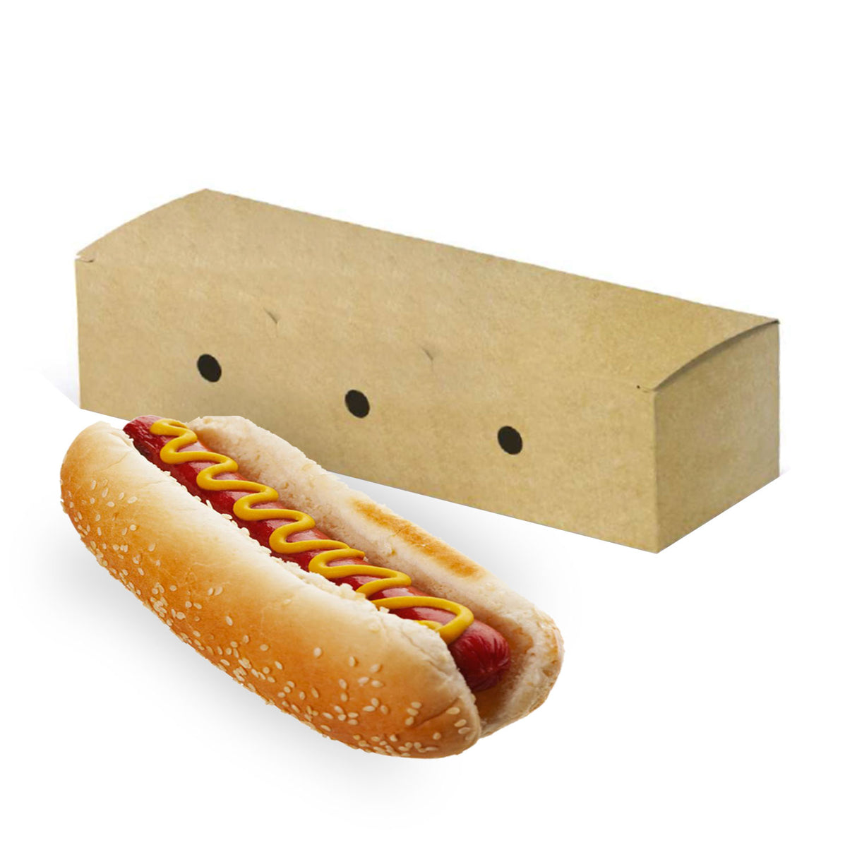 Porta Hot Dog Richiudibile in Cartoncino Kraft