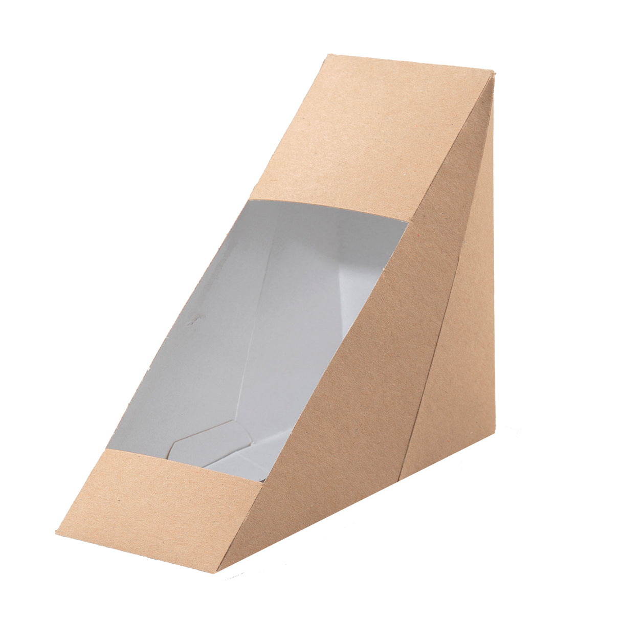 Scatola per Tramezzini in Cartoncino Finestrata Avana
