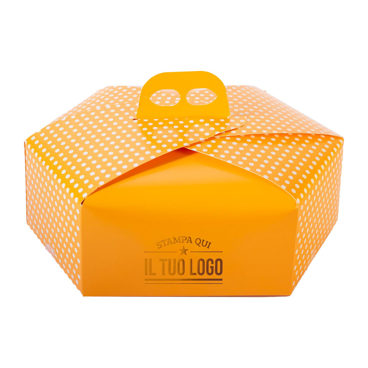 Scatola Colomba Esagonale Pois personalizzata