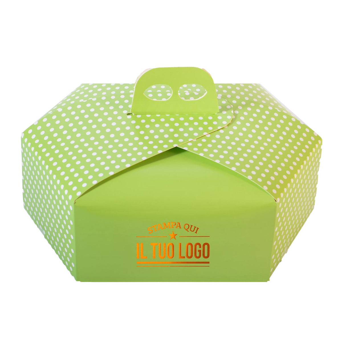 Scatola Colomba Esagonale Pois personalizzata