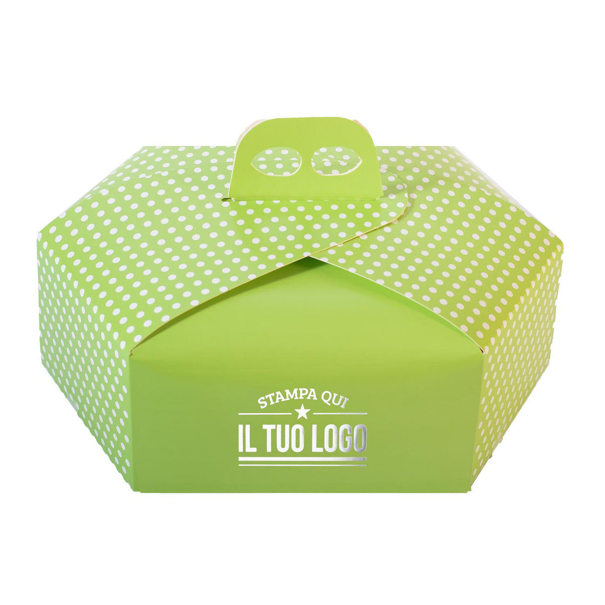 Scatola Colomba Esagonale Pois personalizzata