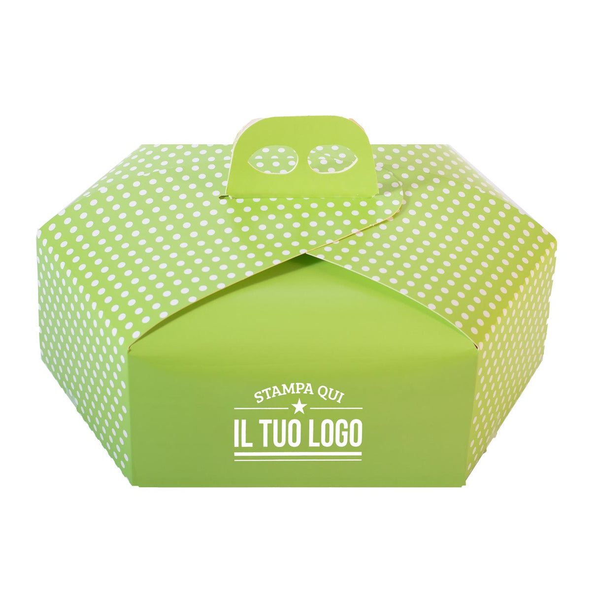 Scatola Colomba Esagonale Pois personalizzata
