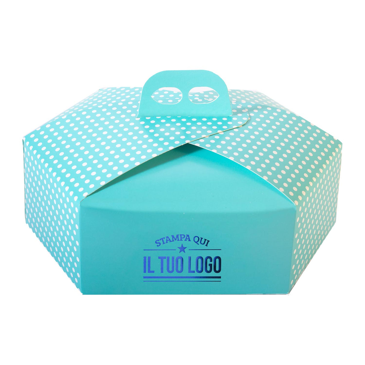 Scatola Colomba Esagonale Pois personalizzata