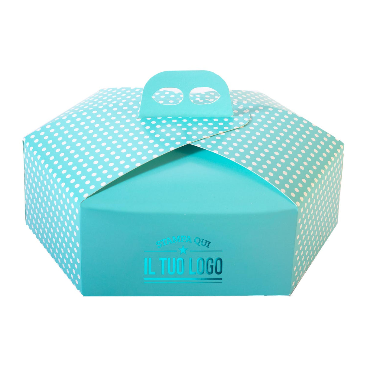 Scatola Colomba Esagonale Pois personalizzata