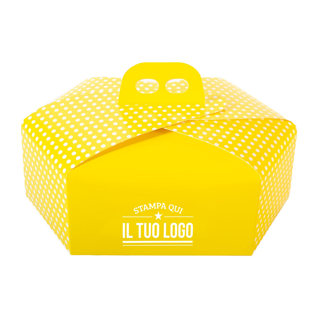 Scatola Colomba Esagonale Pois personalizzata