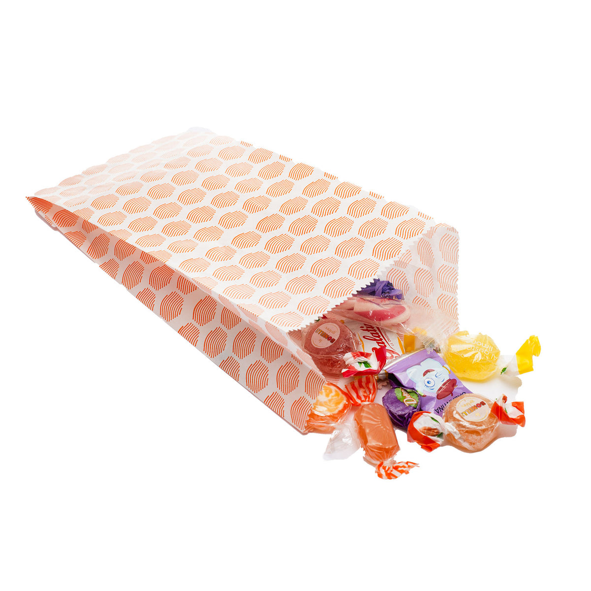 Sacchetti di Carta per Caramelle a fantasia con soffietto laterale