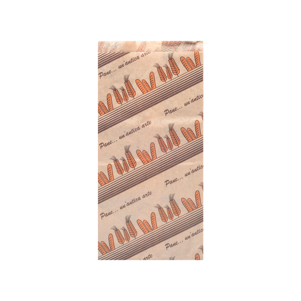 Sacchetto Carta Kraft per Pane Spighe Avana
