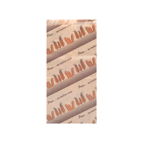 Sacchetto Carta Kraft per Pane Spighe Avana