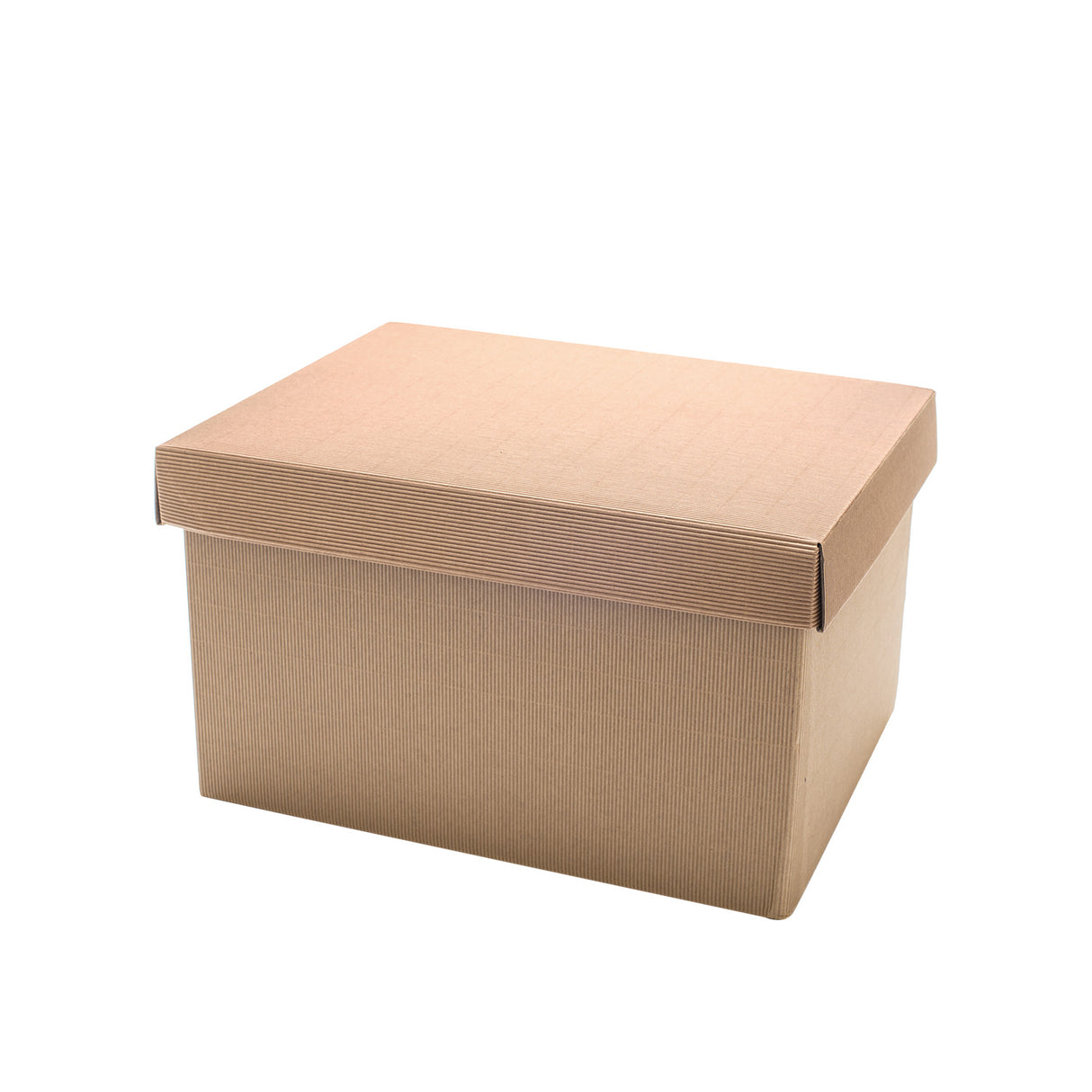 Scatola rettangolare Onda con Coperchio Avana, formato grande