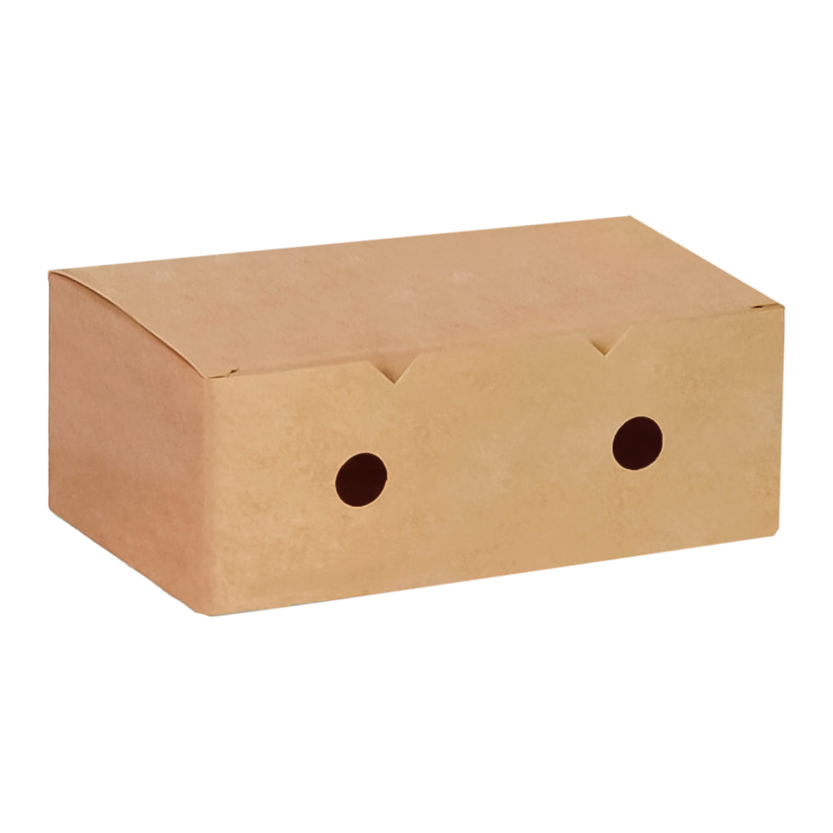 Scatola per fritti e crocchette da asporto in cartoncino avana e PE
