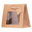 Shopper Carta Kraft Lusso con Finestra Avana