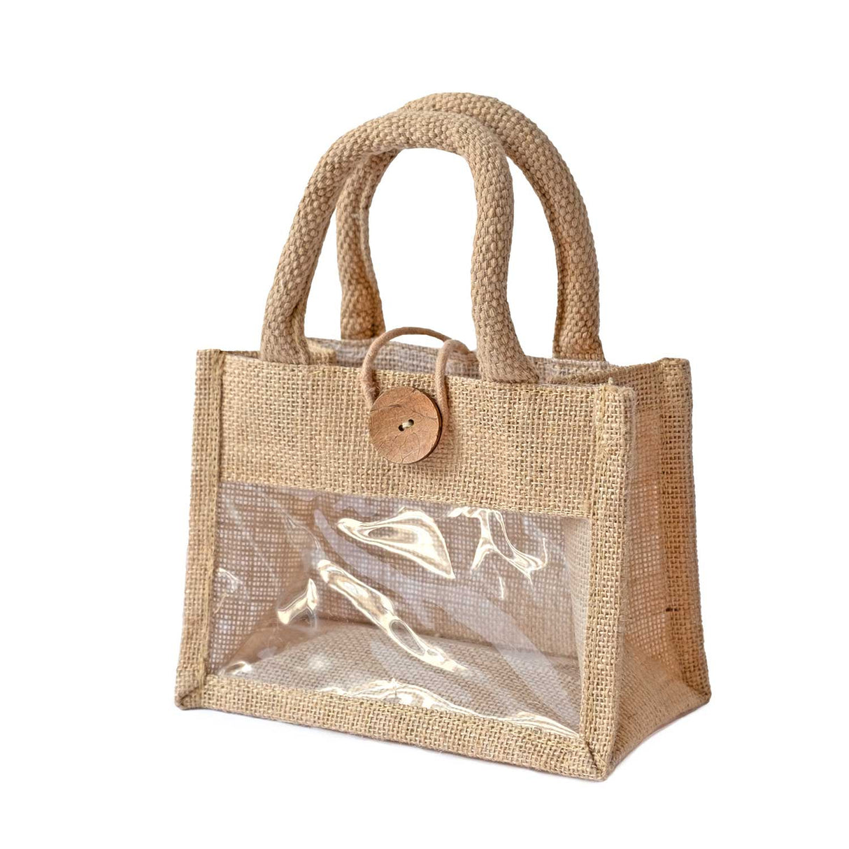 Shopper Juta con vetrina