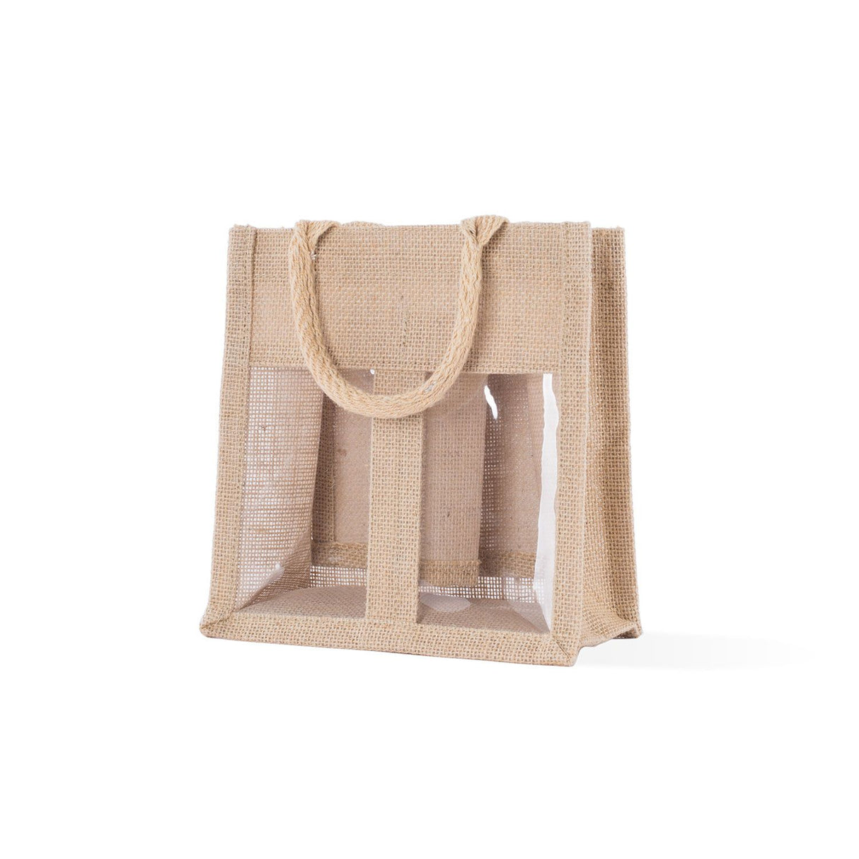 Shopper Portavasetti juta 2 vasetti Naturale