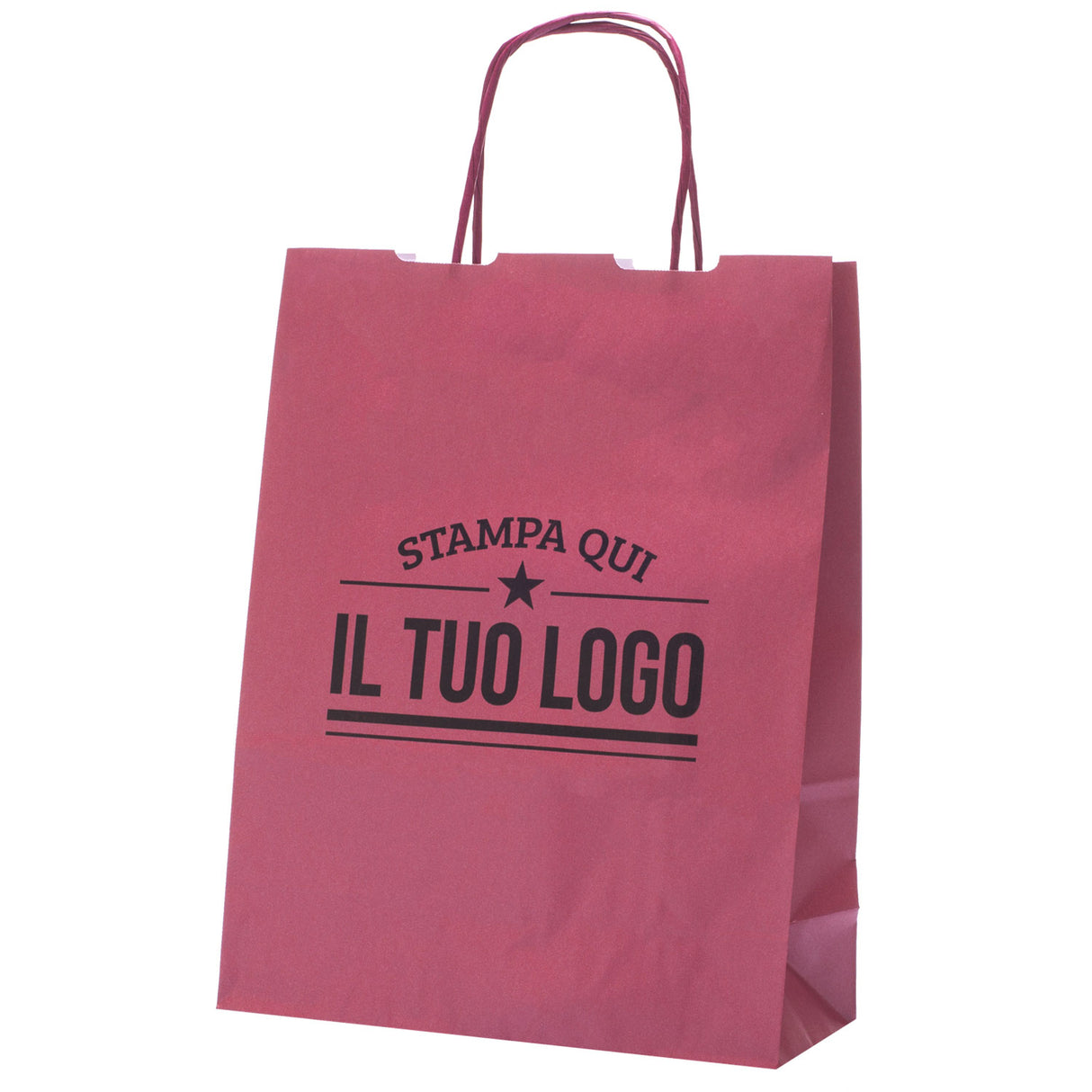 Buste Shopper Carta Bordeaux Personalizzabile