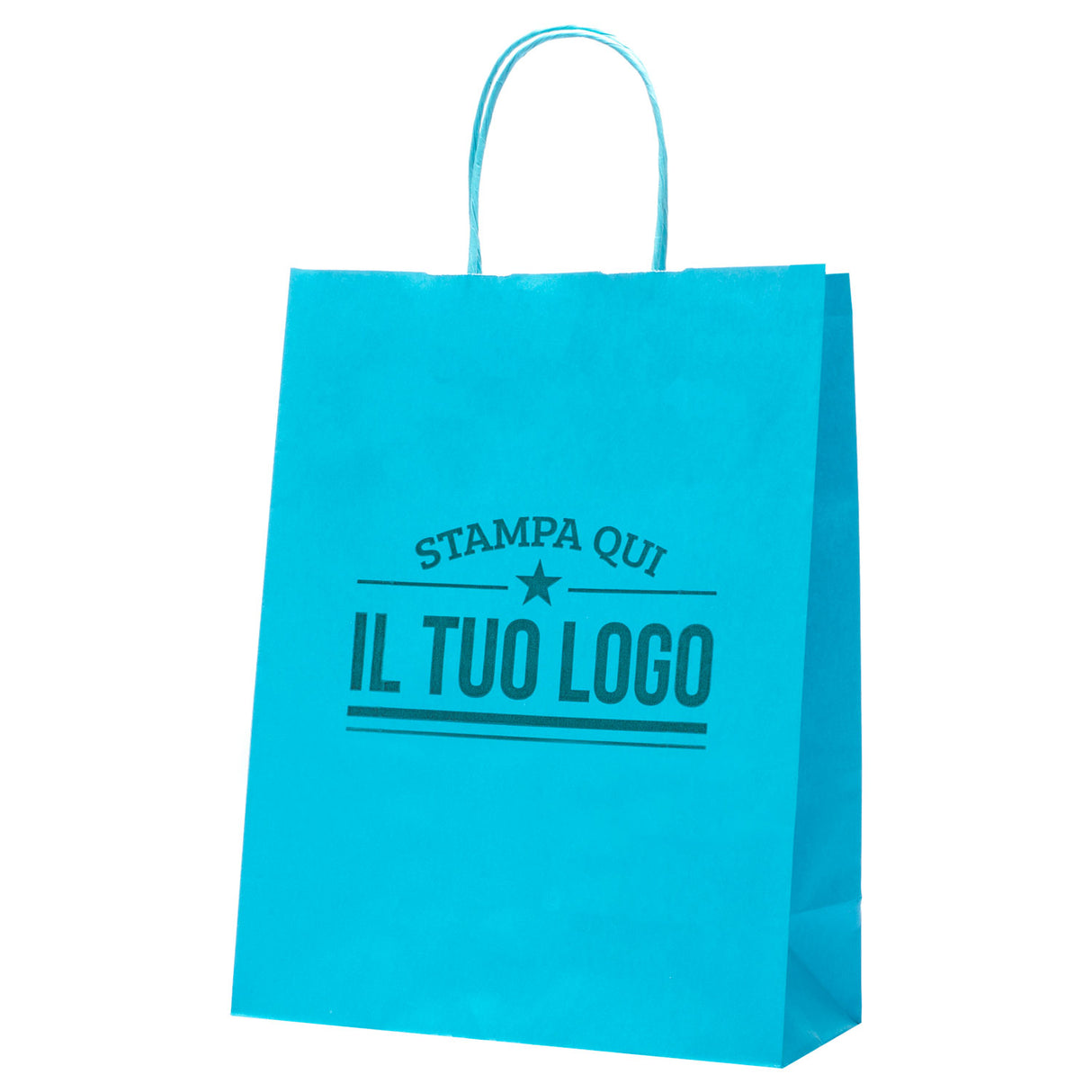 Buste Shopper Carta Turchese Personalizzata