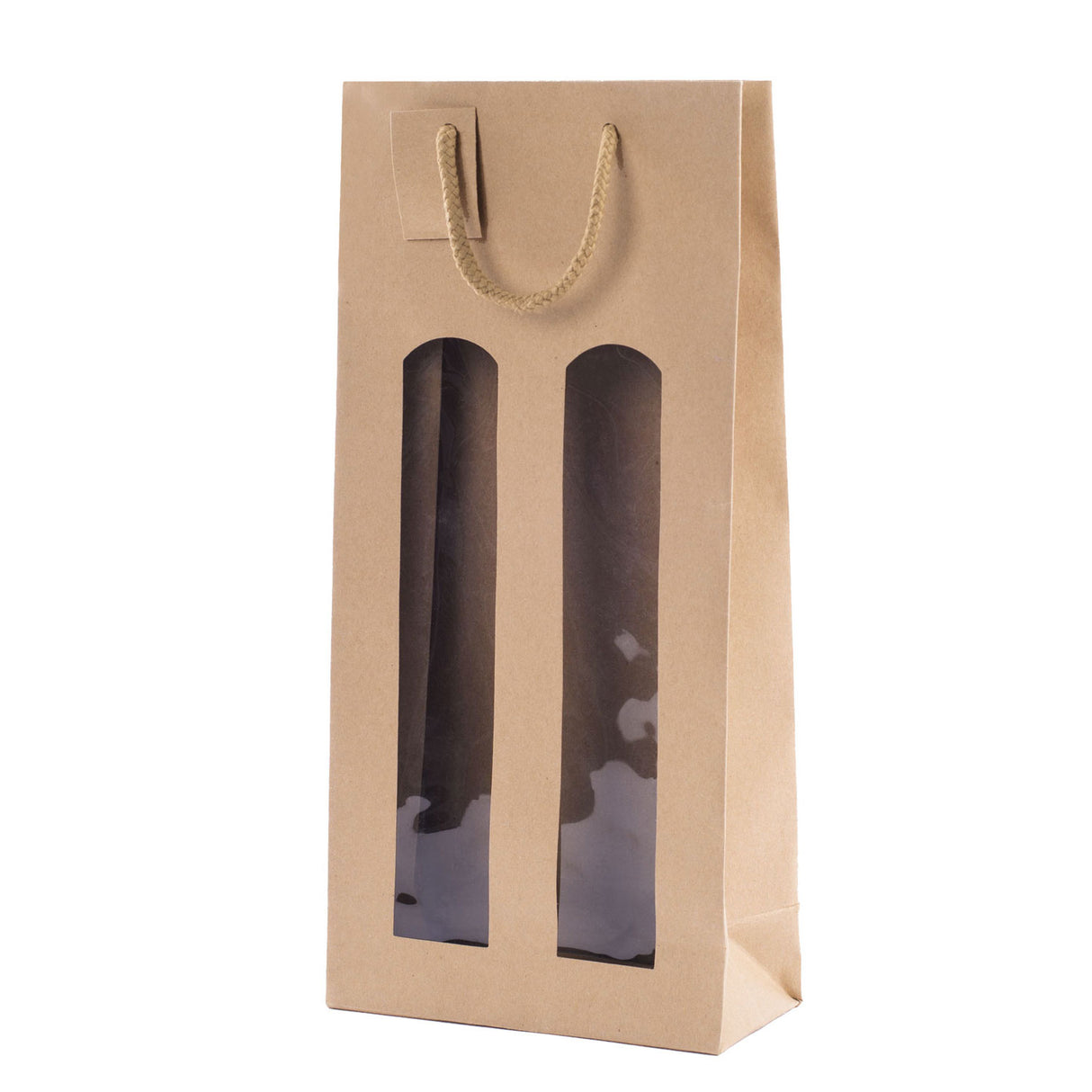 Shopper Natural Edition con Finestra Avana Per Bottiglie