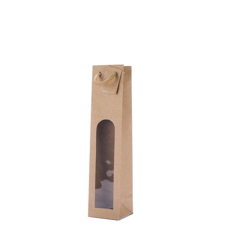 Shopper Natural Edition con Finestra Avana Per Bottiglie