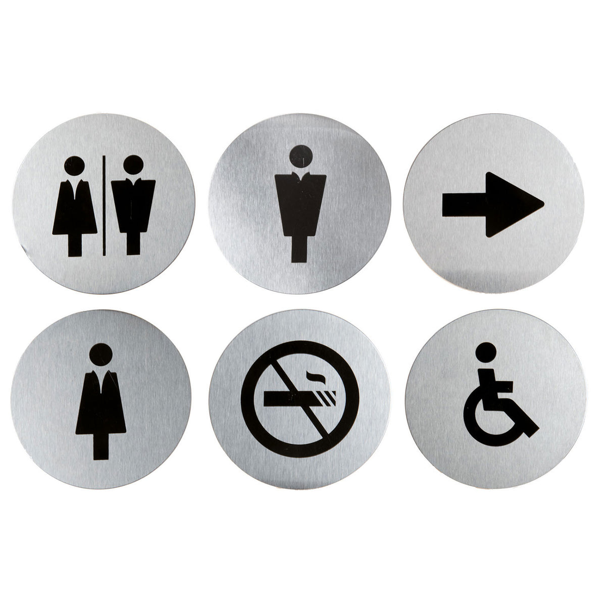 Adesivi Toilette E Privato | Argento Satinato | 15x4cm | Impermeabili E Lavabili | 3 Pezzi - Foto 7