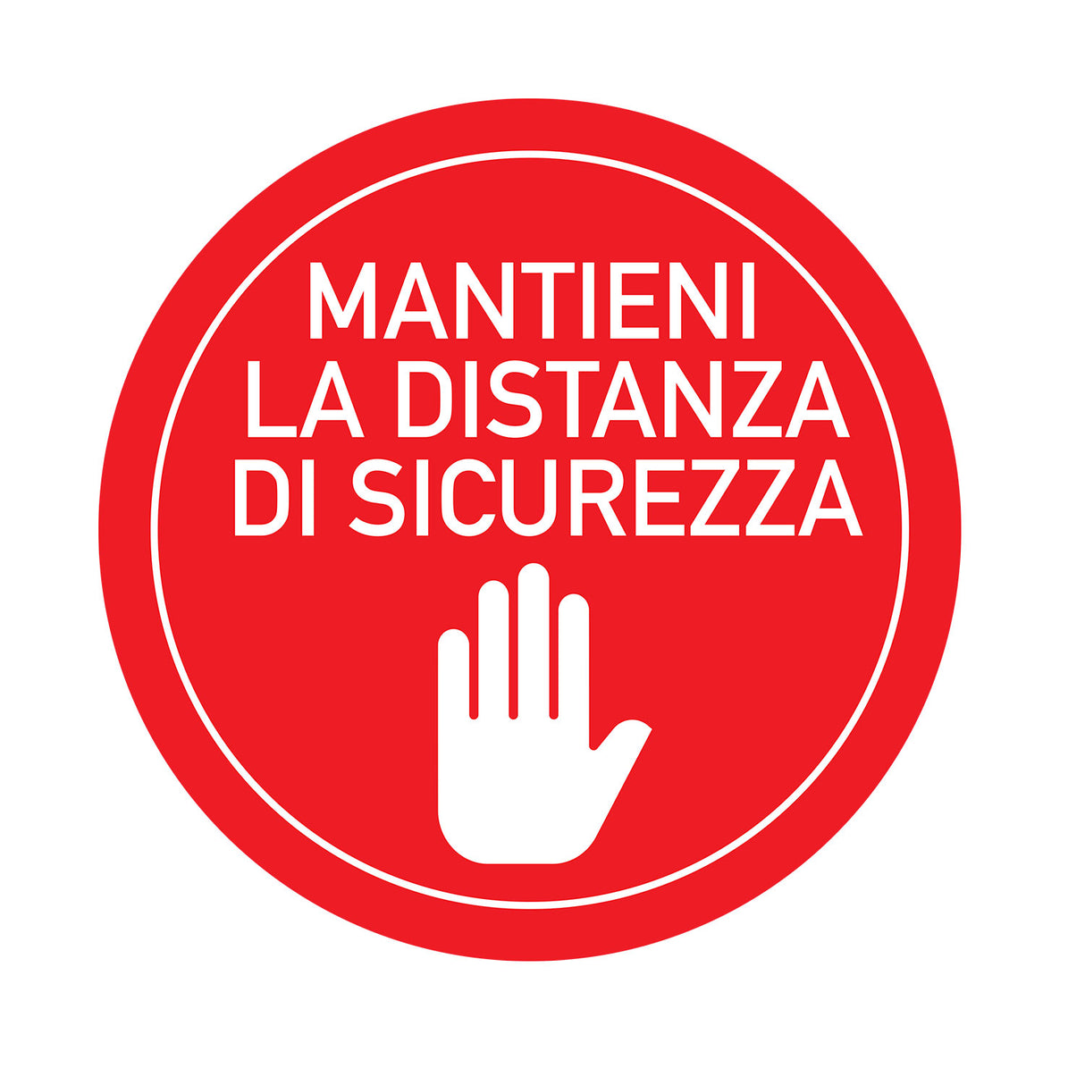 Tondo Adesivo Distanza di Sicurezza
