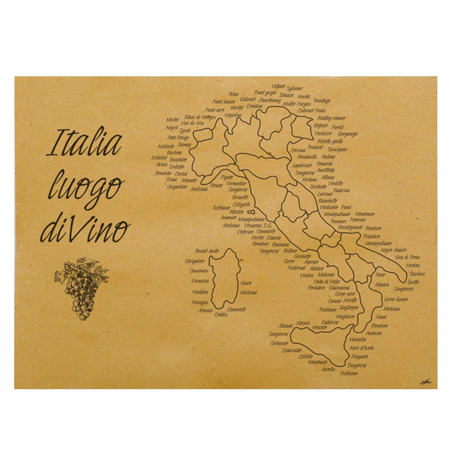 Tovaglietta Cartapaglia Italia di Vino