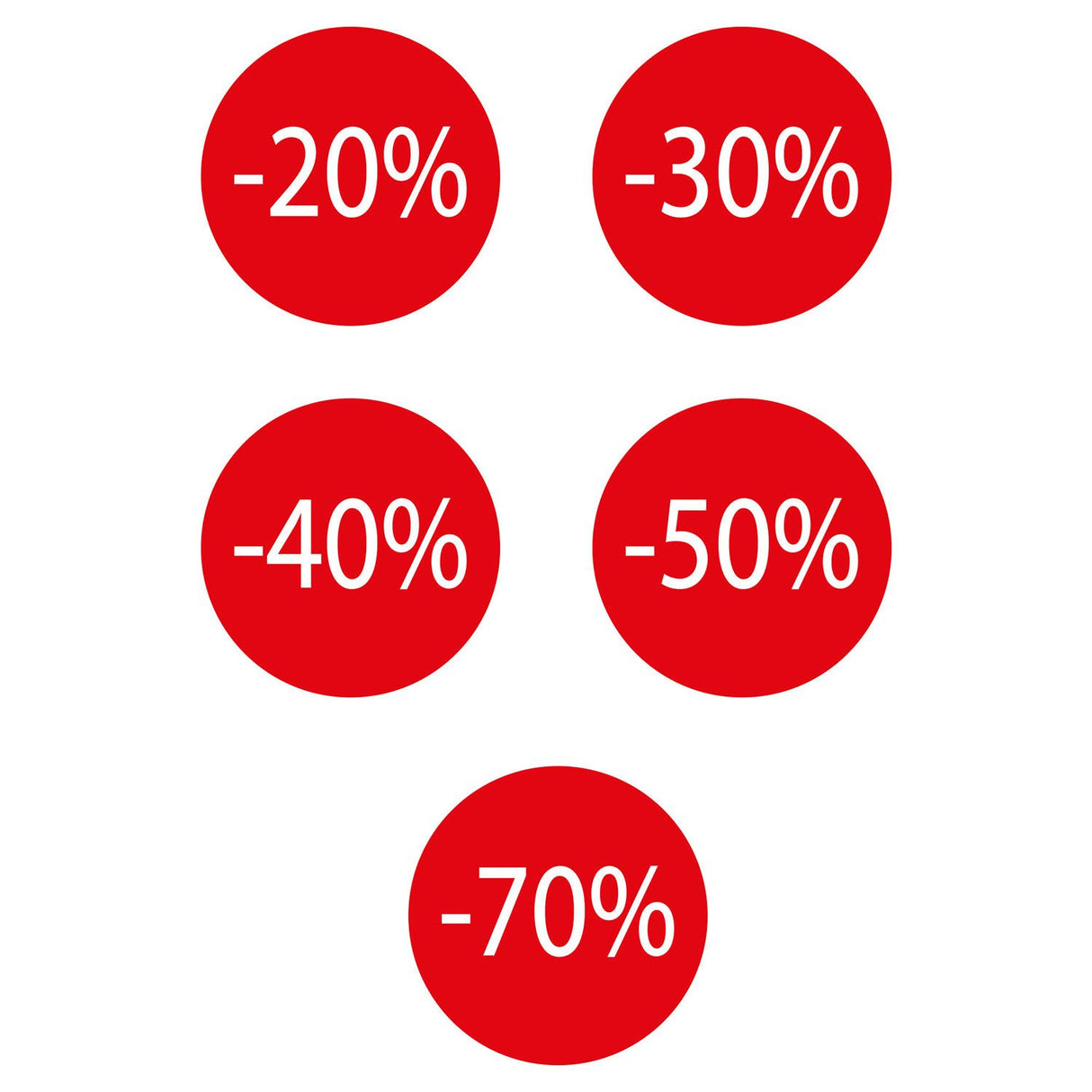 Vetrofania Percentuali Mix Tonde