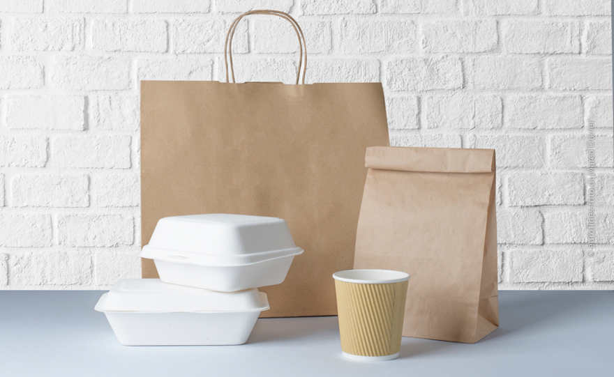 Packaging cibo da asporto ecologico
