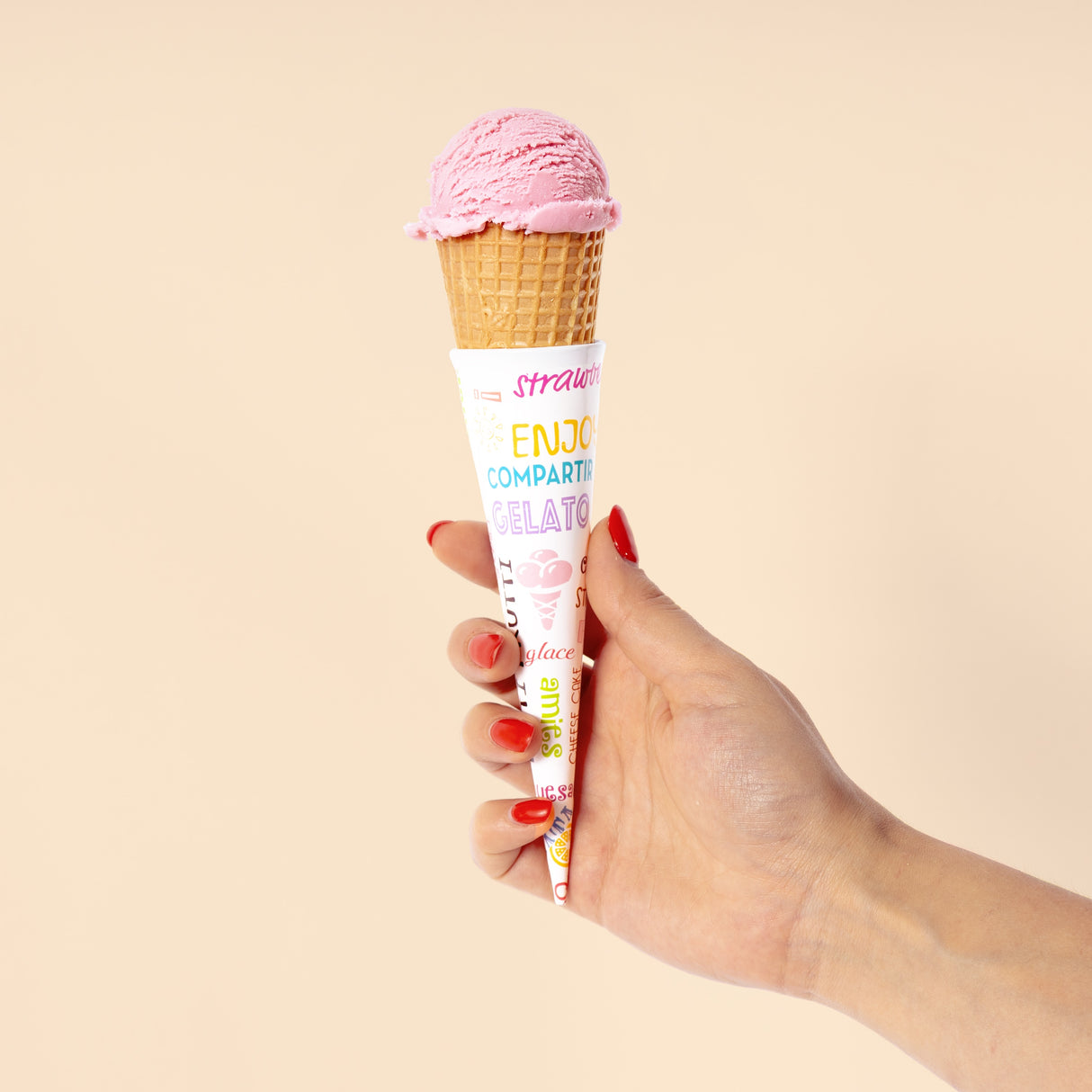 Cono Gelato Parole Carta