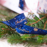 Nastro Doppio Raso Cristalli & Merry Christmas