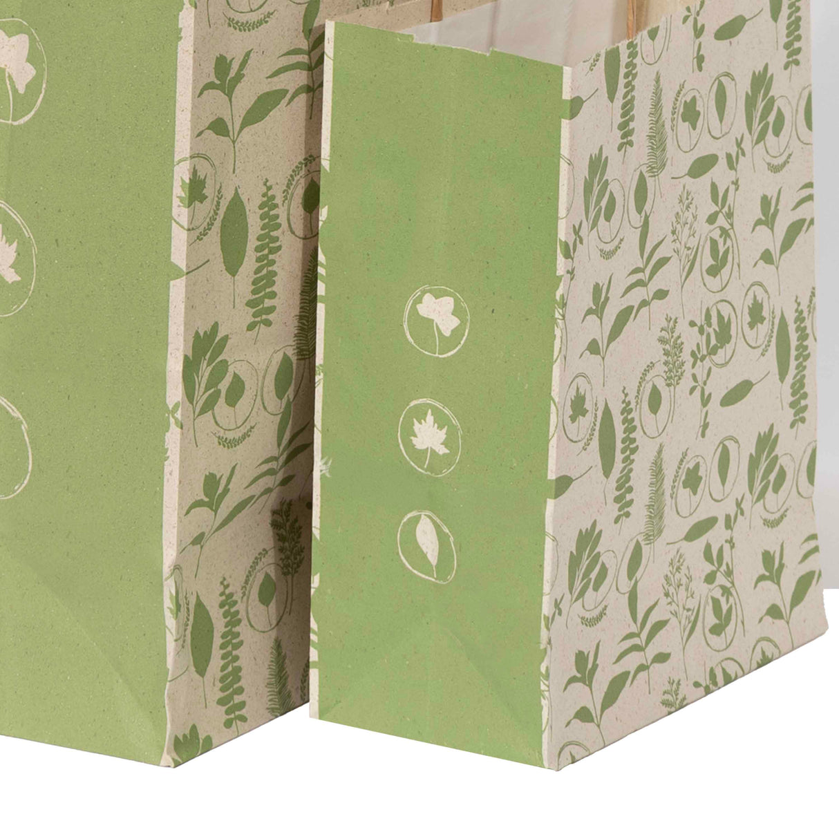 Buste Shopper Carta Erba Botanic con Manici in Carta Ritorta