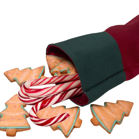 Calza della Befana in Tessuto 34 cm Rosso