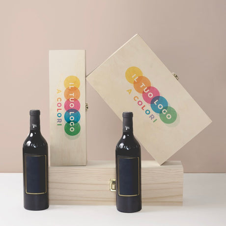 Cofanetto per Bottiglie in Legno di Pino Personalizzabile