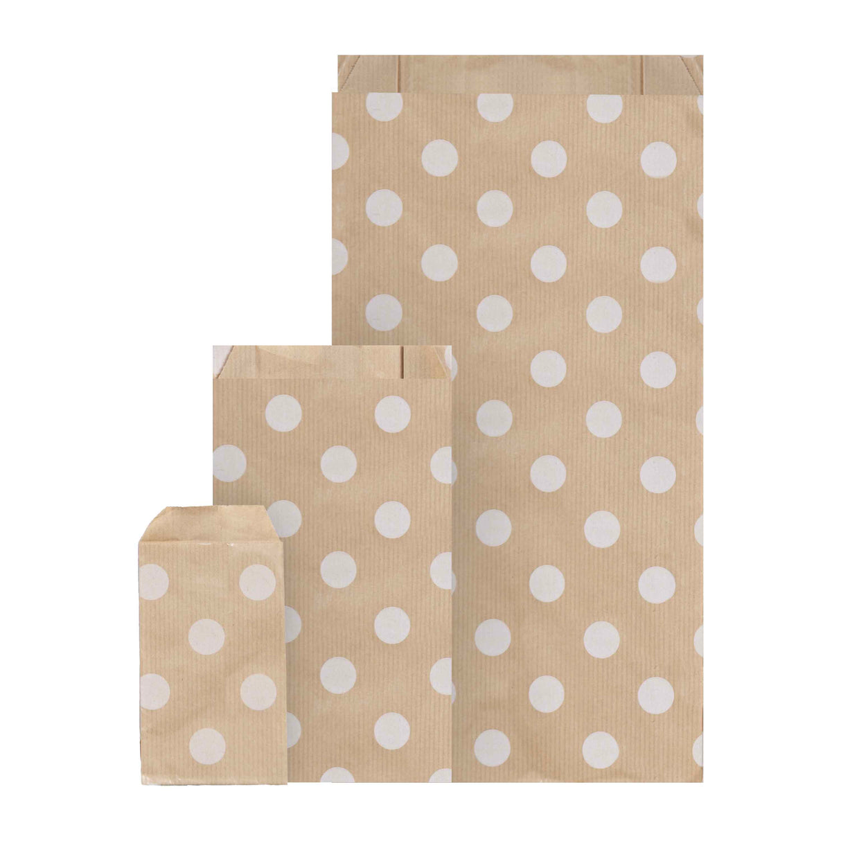 Sacchetto Carta Kraft Pois Bianchi