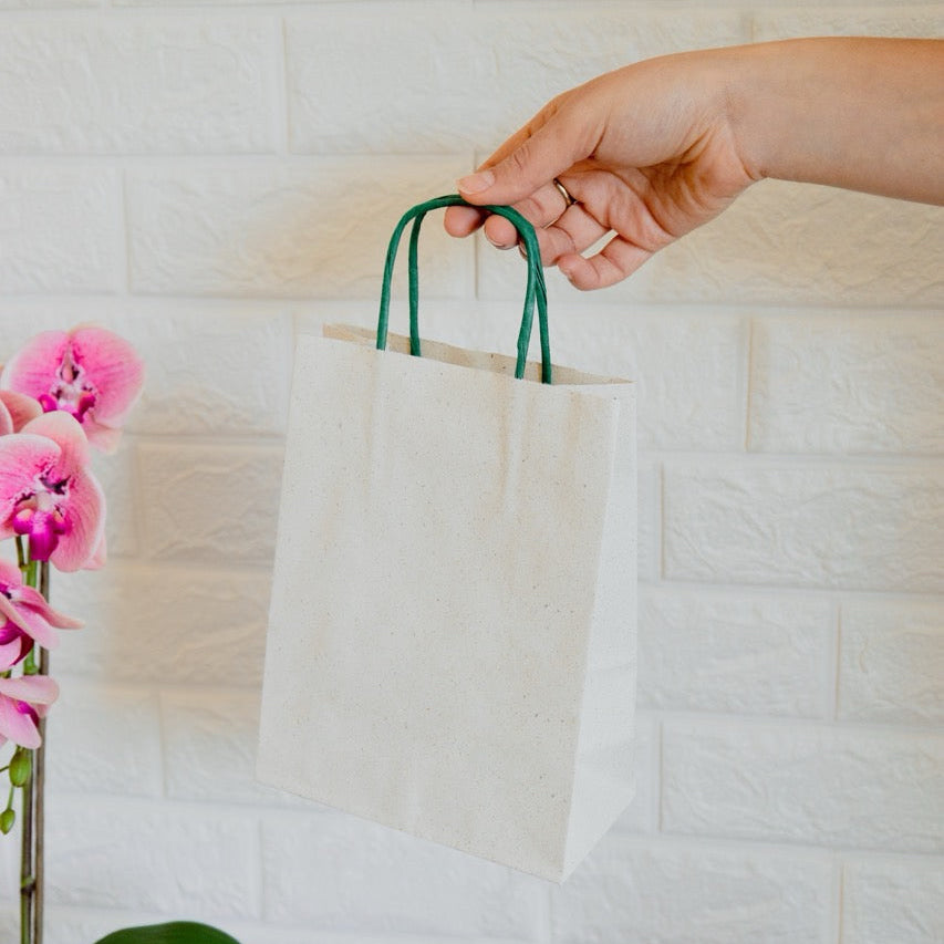 Buste Shopper Carta Erba con Manici in Carta Ritorta