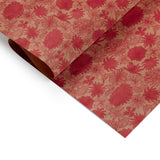 Bobina Carta Kraft Avana Fiori Lampone